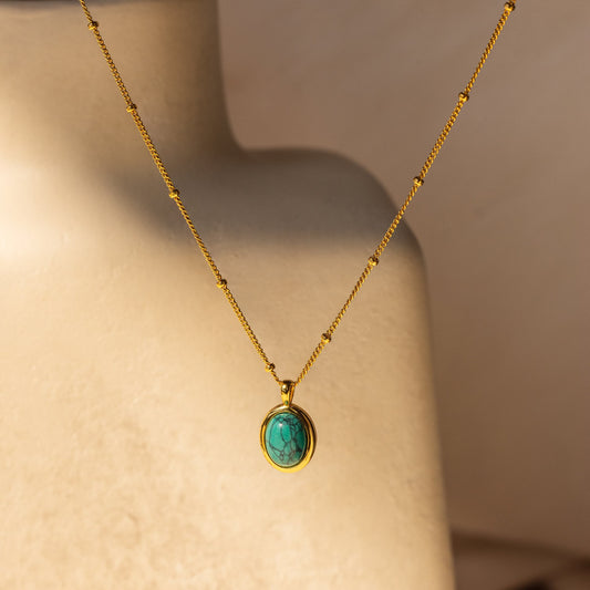Collar colgante de turquesa