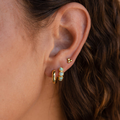 Opal Bezel Huggies