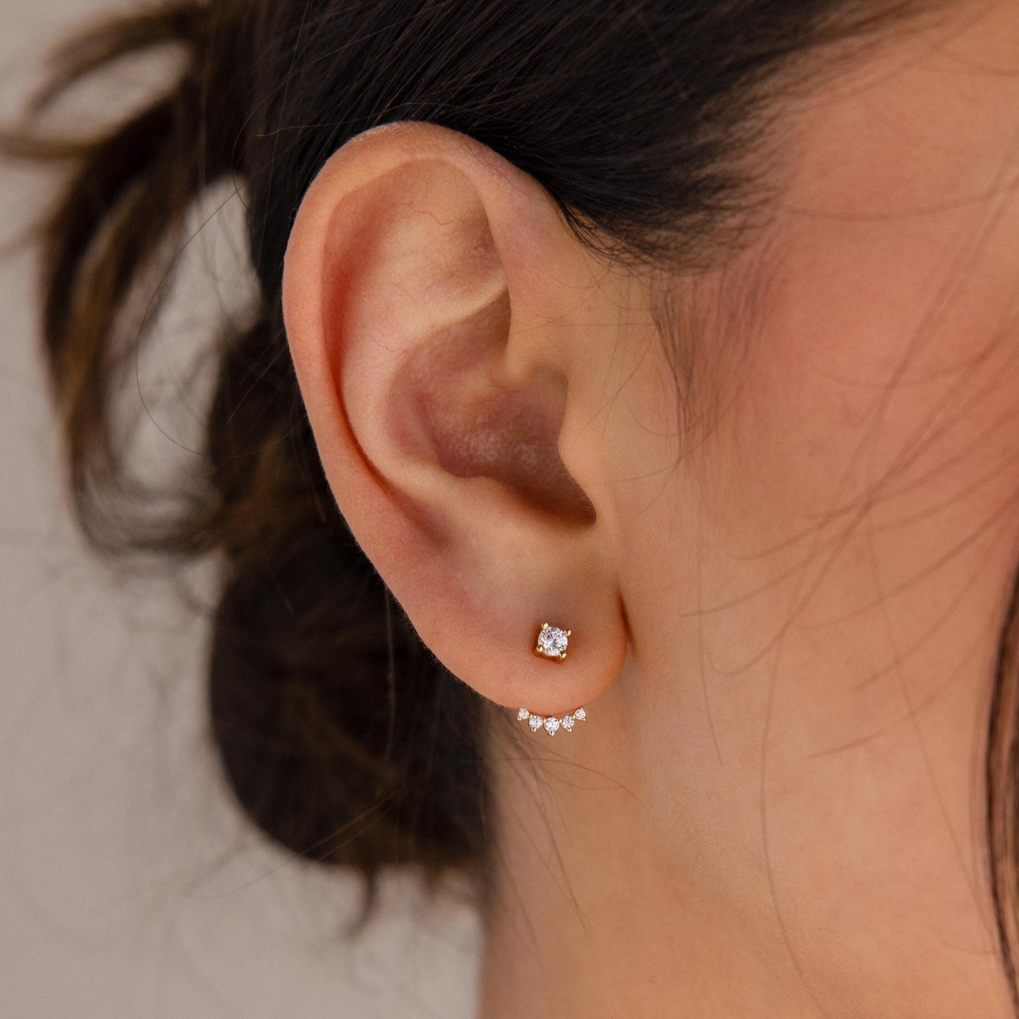 Runde Diamant-Ohrstecker
