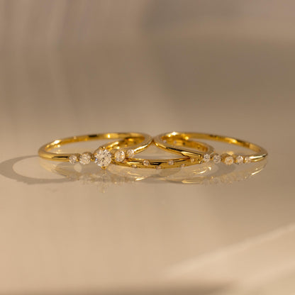 Trio Diamond Stacking Ring Set