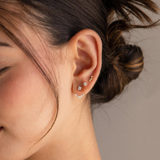 Diamond Cluster Ear Jackets