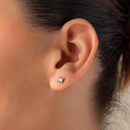 Opal Diamant Stern Ohrstecker