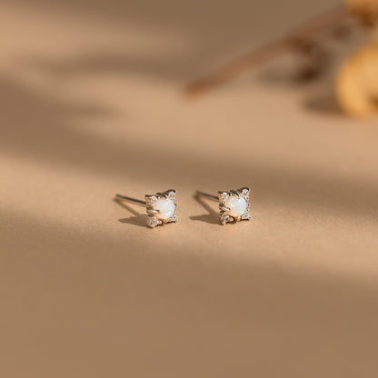 Opal Diamant Stern Ohrstecker