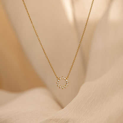 Collar de sol de diamantes