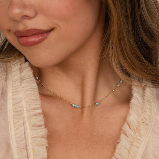 Collar Satélite Turquesa