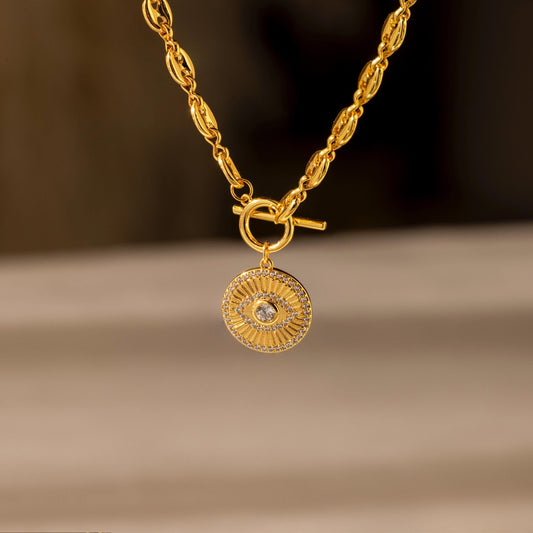 Collar con colgante de ojo malvado