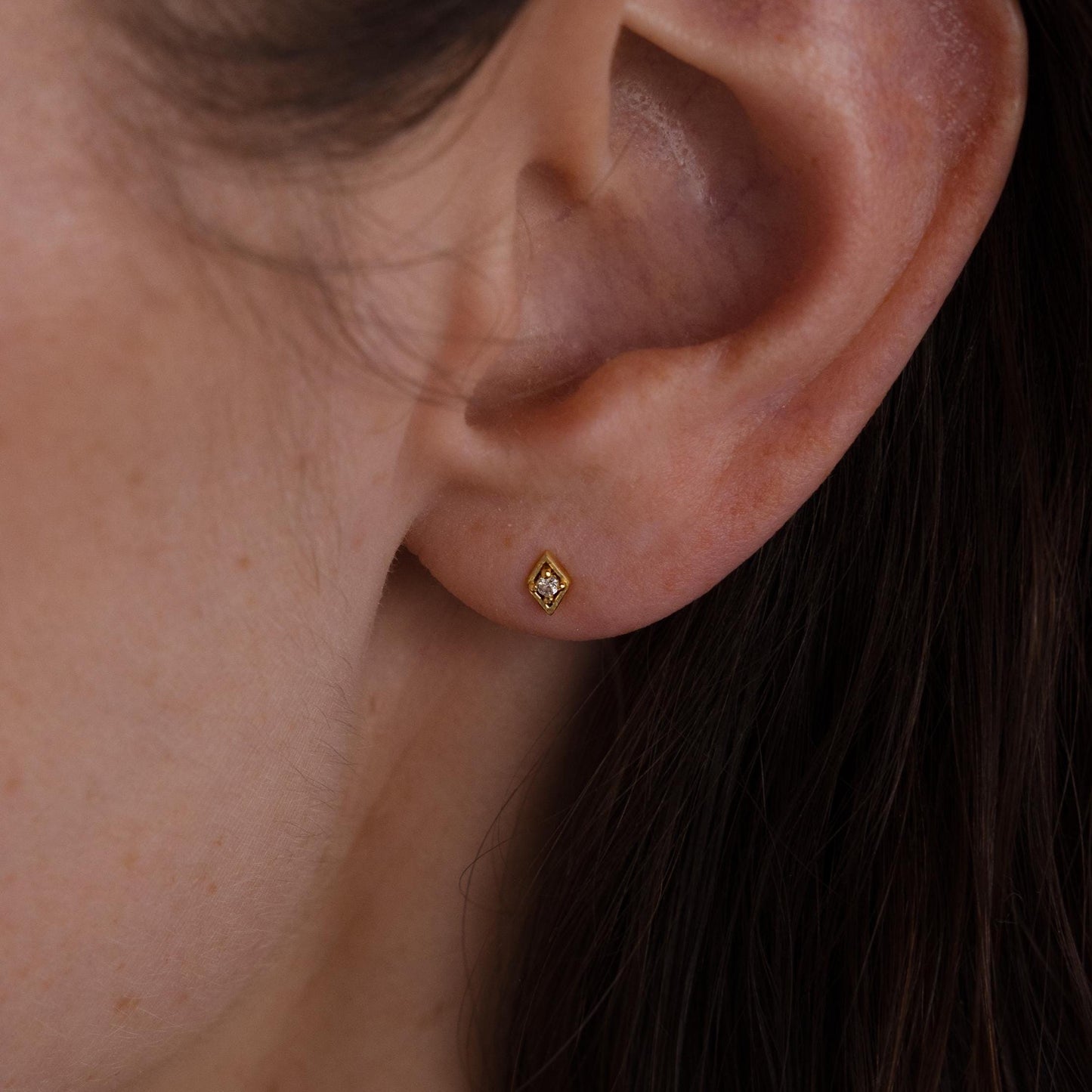 Geometric Birthstone Flat Back Studs