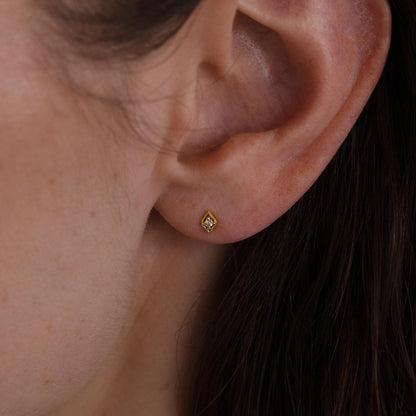 Geometric Birthstone Flat Back Studs