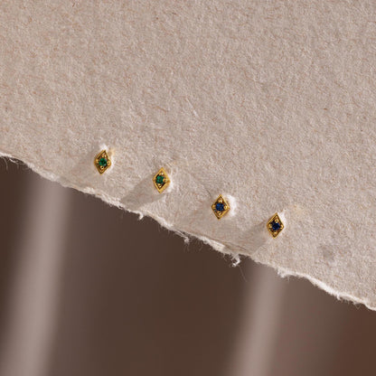Geometric Birthstone Flat Back Studs