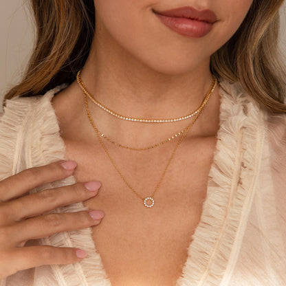 Collar de sol de diamantes