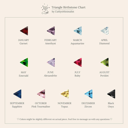 Toi et Moi Triangle Birthstone Ring