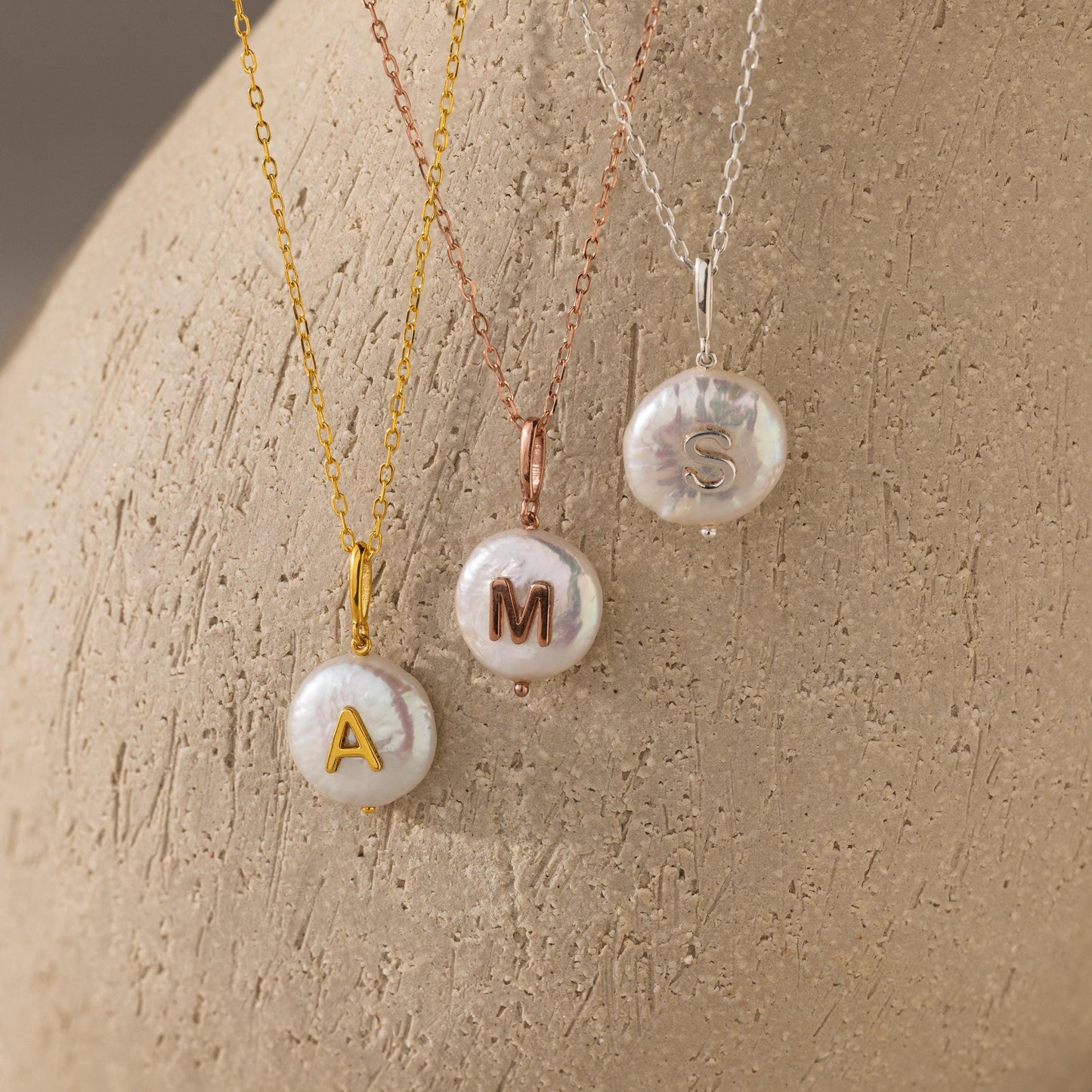 Pearl Initial Pendant Necklace