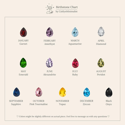 Toi et Moi Pear Birthstone Ring