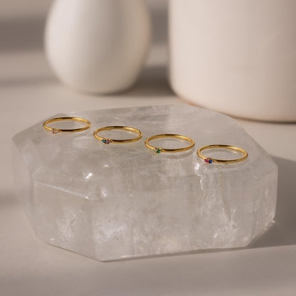 Mini Toi et Moi Birthstone Ring