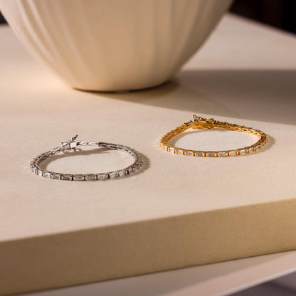 Claudia Baguette Tennis Bracelet