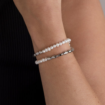Duo Beaded Pearl Bracelet