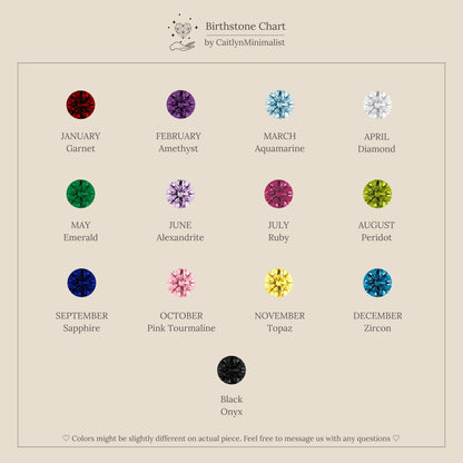 Mixed Birthstone Heart Studs