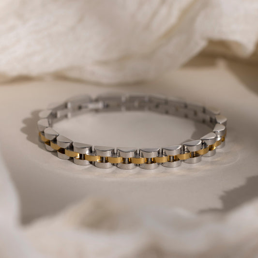 Mixed Metal Link Bracelet