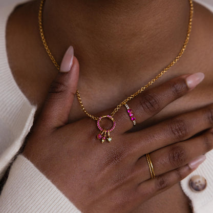 Dainty Duo Birthstone Charm