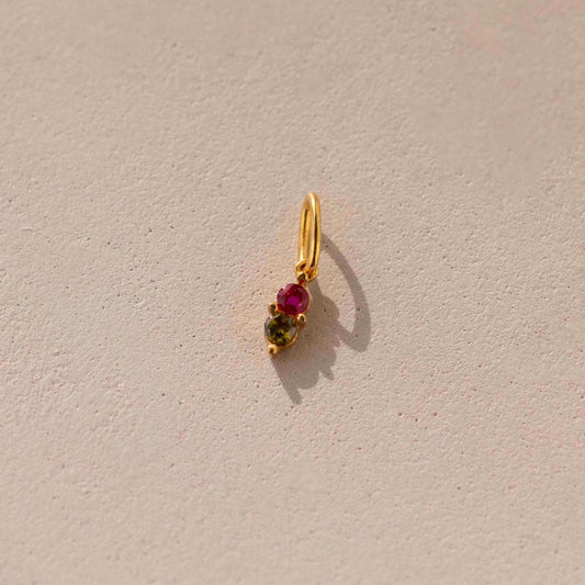 Dainty Duo Birthstone Charm
