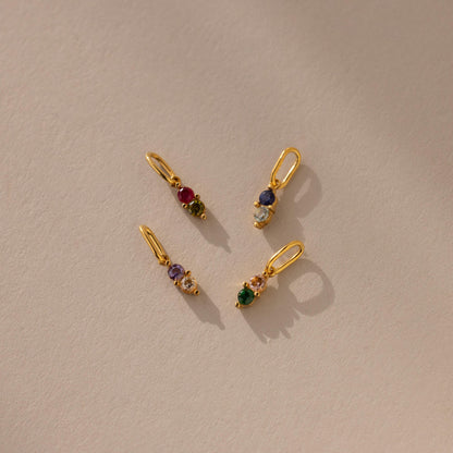 Dainty Duo Birthstone Charm