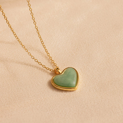 Collar de corazón de aventurina
