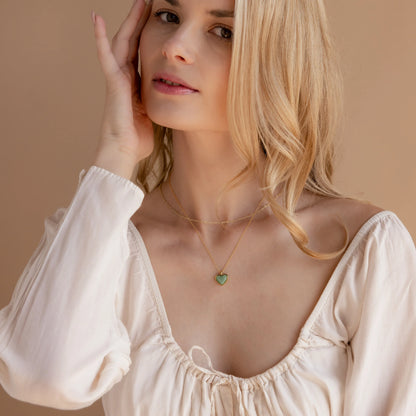 Collar de corazón de aventurina