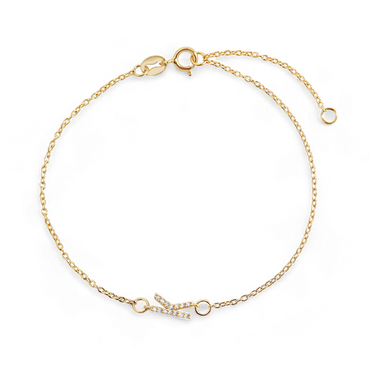 The Skinny Diamond Initial Bracelet