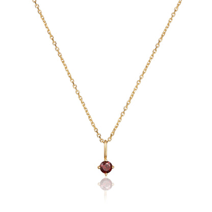 Collar con colgante de piedra de nacimiento pequeña de oro