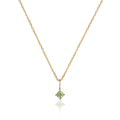 Collar con colgante de piedra de nacimiento pequeña de oro