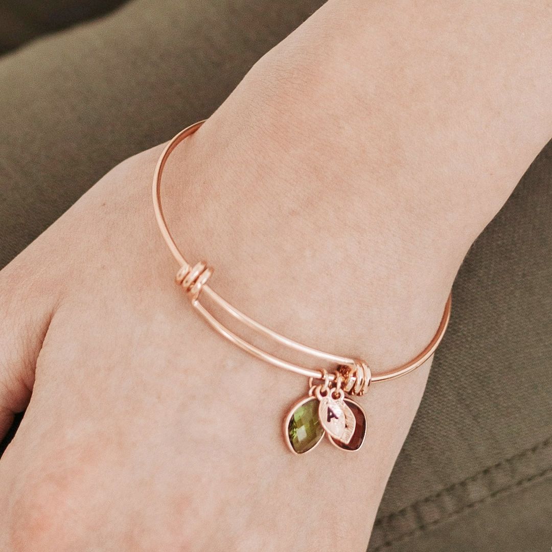 Armband mit Geburtsstein-Familienanhänger