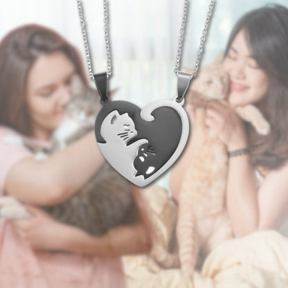 Matching Sisters Loving Cat Necklace