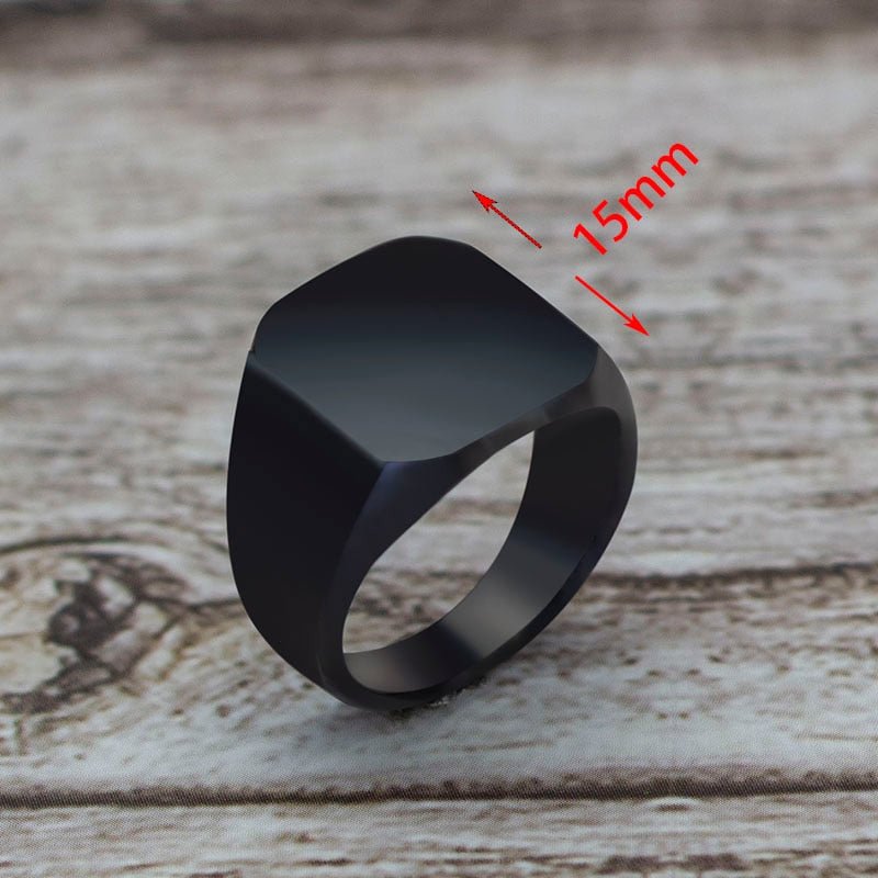 Matte Black Onyx Vikings Energy Ring