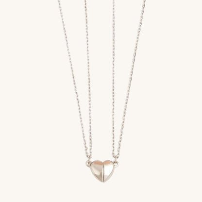 Mother and Daughter Magnetic Mini Heart Necklace