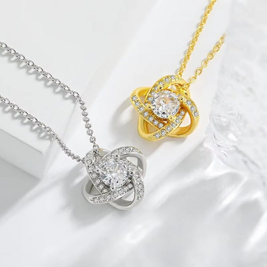 Mother Daughter Love Knot Necklace
