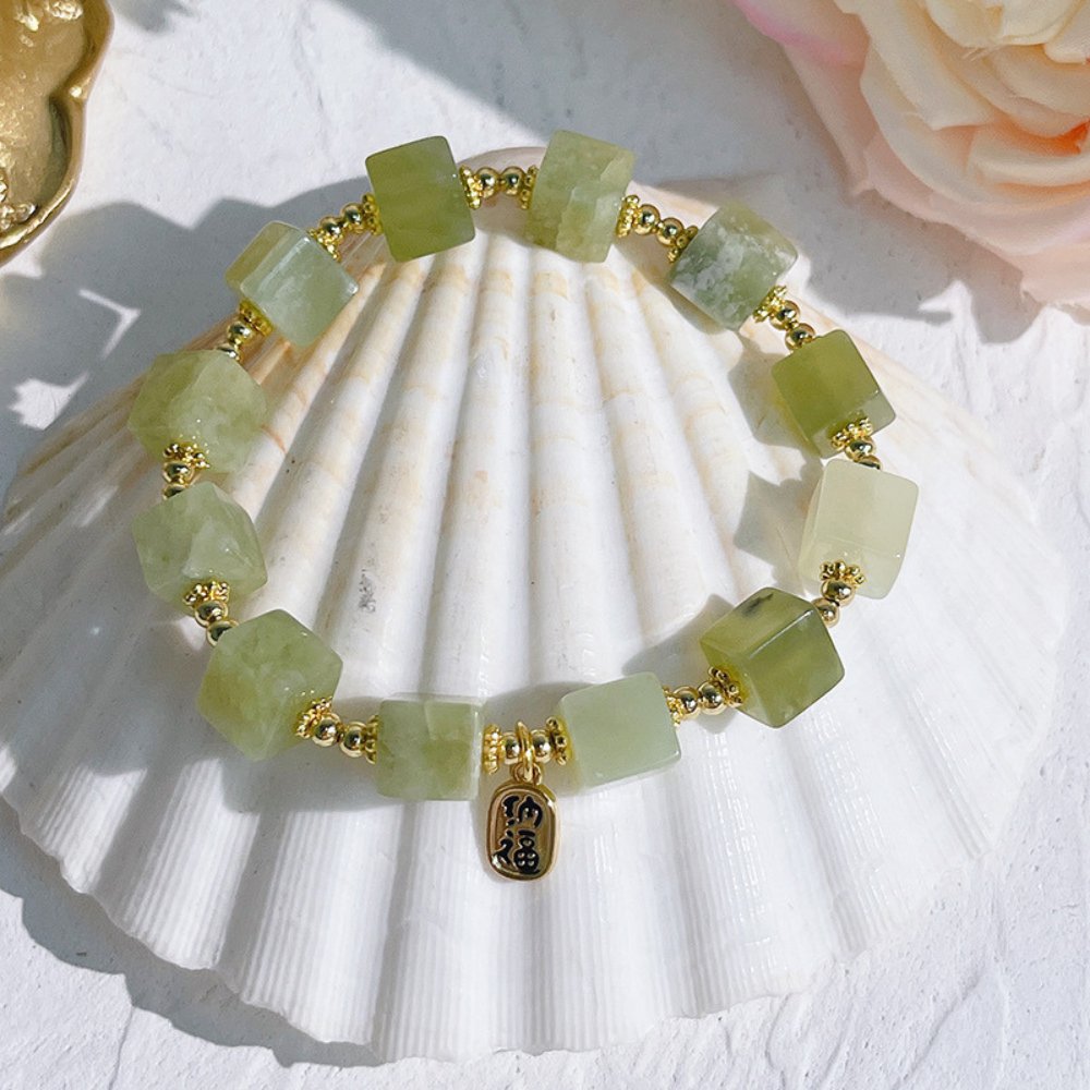 Natural Crystal Cube Bracelet