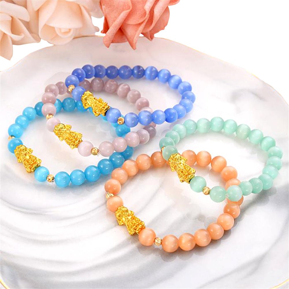Natural Opal Pixiu Positivity and Luck Bracelet