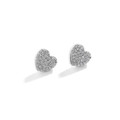 Pendientes de corazón pavé