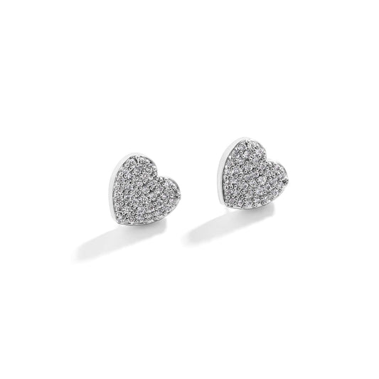 Pendientes de corazón pavé