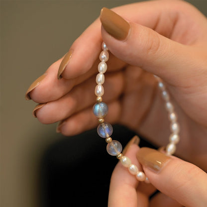 Pearl Moonstone Bracelet