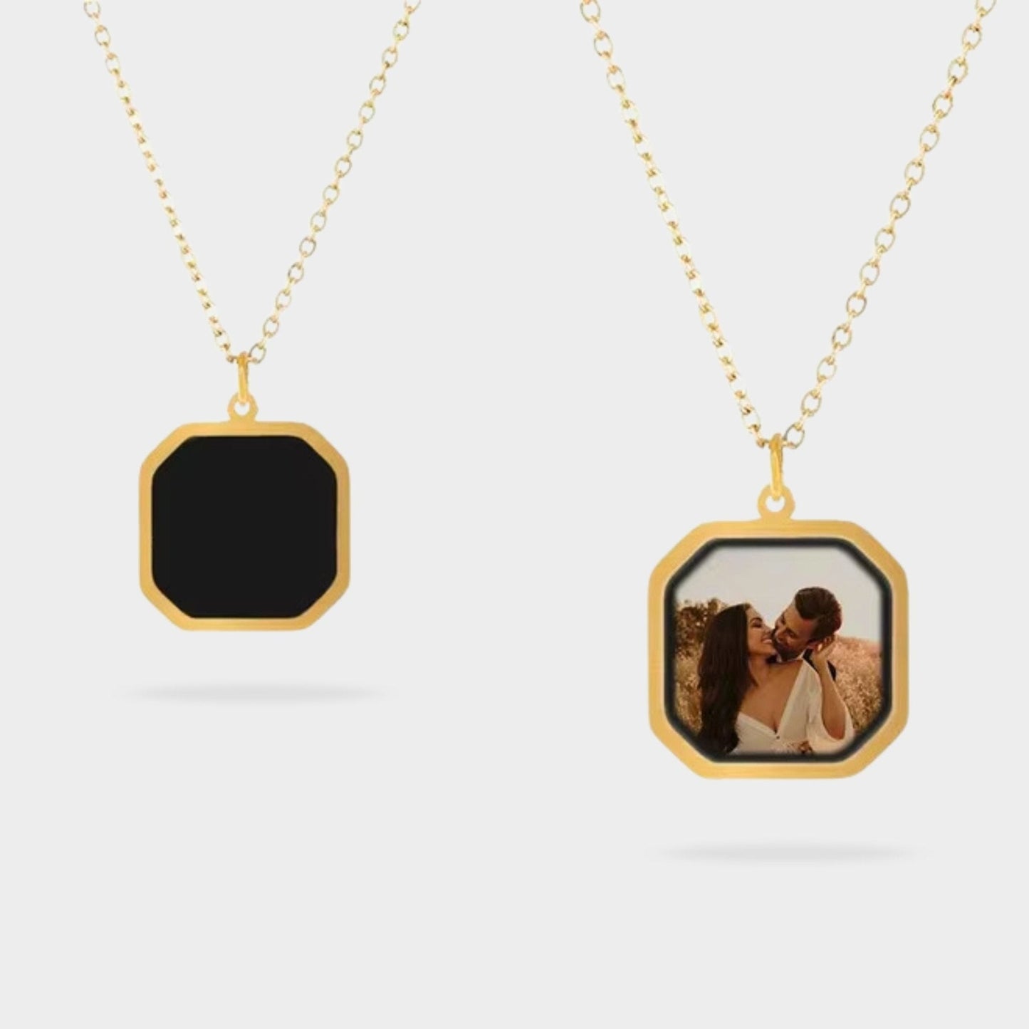Photo Necklace with Heat Activated Hidden Picture
