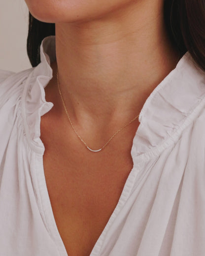 Diamond Taner Bar Mini Necklace
