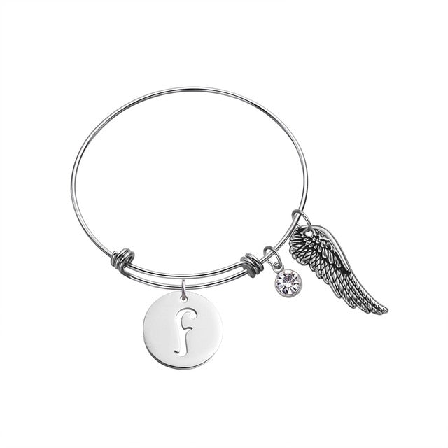 Personalisiertes Armband mit Schutzengelflügeln 