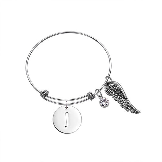 Personalisiertes Armband mit Schutzengelflügeln