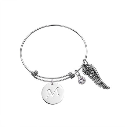 Personalisiertes Armband mit Schutzengelflügeln 