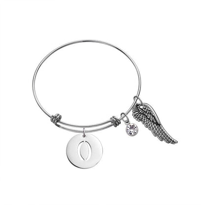Personalisiertes Armband mit Schutzengelflügeln 