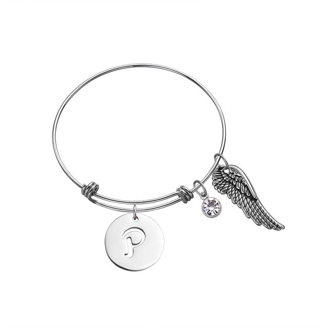 Personalisiertes Armband mit Schutzengelflügeln 