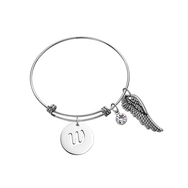 Personalisiertes Armband mit Schutzengelflügeln 