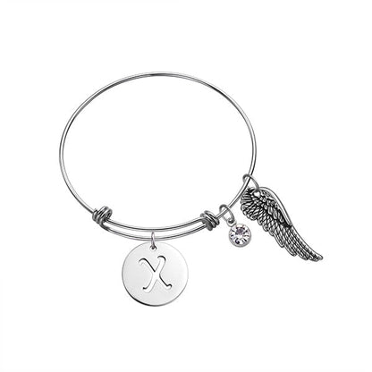 Personalisiertes Armband mit Schutzengelflügeln 
