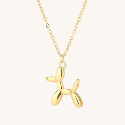 Puppy Balloon Twist Charm Necklace